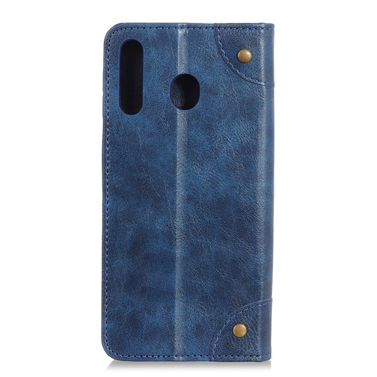 Case Samsung Galaxy A20s #เคสฝาพับหนังแยกผิวหนังม้าดูดซับอัตโนมัติ Crazy Horse Auto-absorbed Split Leather Wallet