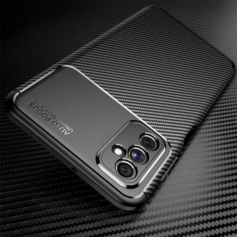 Case Samsung Galaxy M22#เคสฝาหลังนิ่ม Carbon Fiber Anti-drop TPU Protection