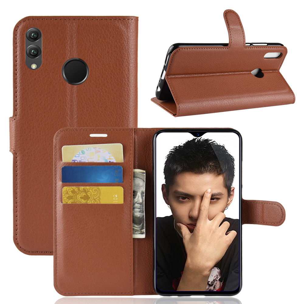 Case Honor 8X #เคสฝาพับสไตล์กระเป๋าสตางค์หนัง PU ผิวลิ้นจี่สีสันสวยงาม