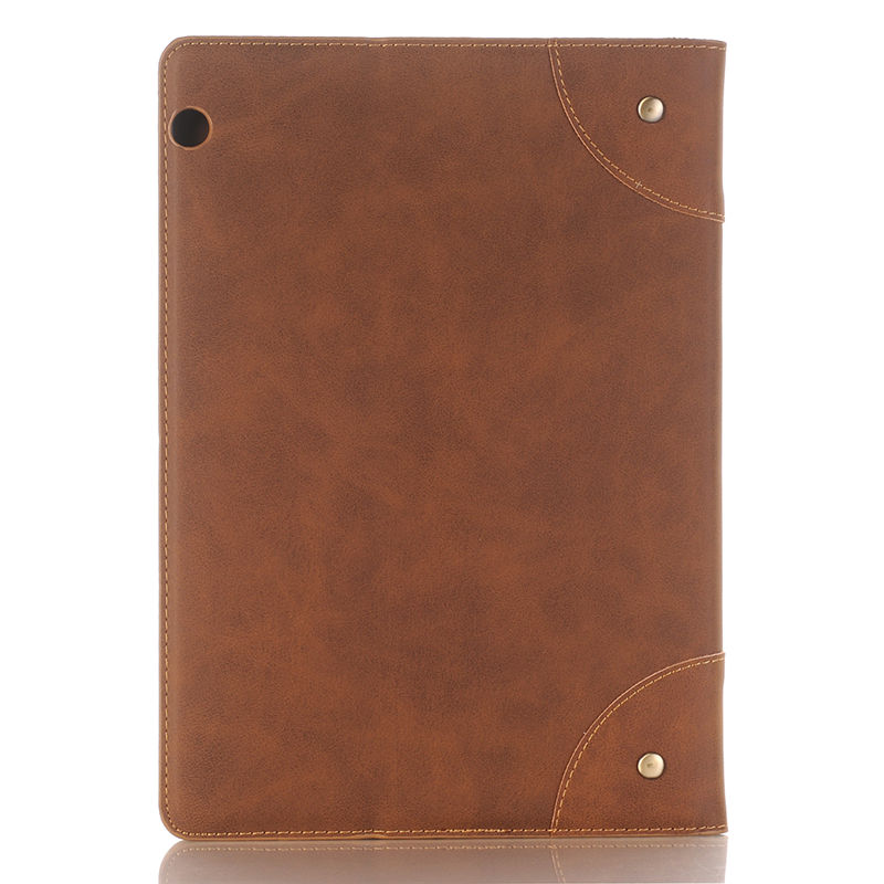 Case Huawei MediaPad T3 10 9.6นิ้ว #เคสฝาพับหนัง PU ผิวหนังม้าสไตล์ Retro แบบกระเป๋าสตางค์สมาร์ท Crazy Horse Texture Retro PU Leather