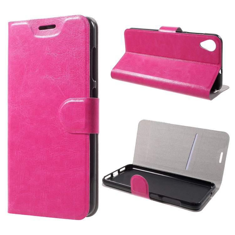 Case Asus ZenFone Live (L1) ZA550KL #เคสฝาพับหนัง PU ผิวหนังม้าปกเสริมแผ่นเหล็กมีช่องใส่บัตรคุณภาพดี