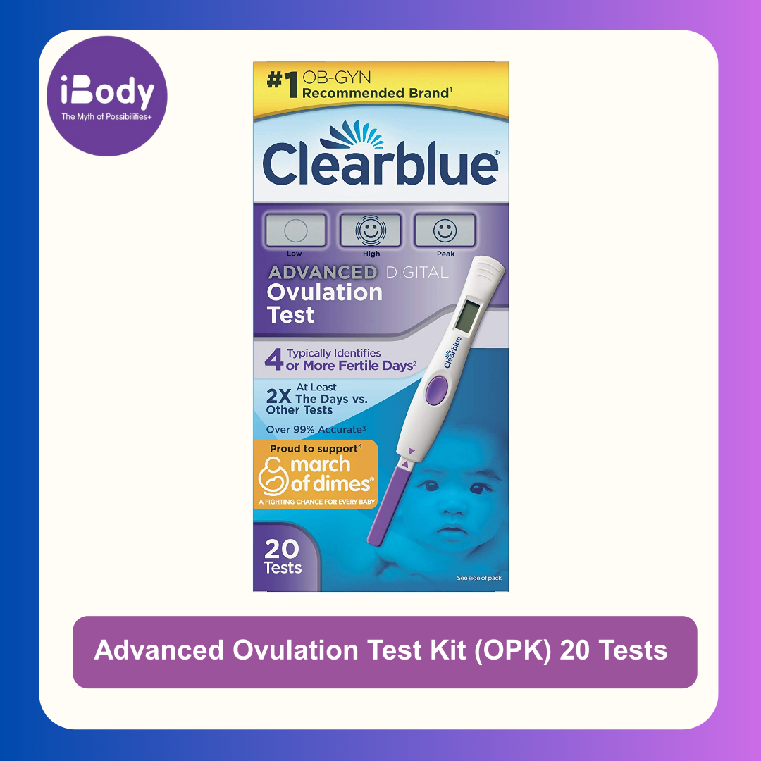 Clearblue® Advanced Ovulation Test Kit (OPK) 20 Tests อุปกรณ์ทดสอบการตกไข่แบบดิจิตอล เพิ่มโอกาสตั้งครรภ์ ดีสำหรับคนอยากมีบุตรหรือมีบุตรยาก #Clearblue