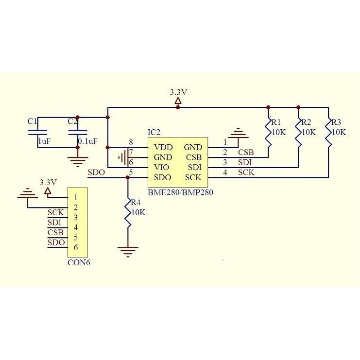 GY-BMP280-3.3 โมดูลเซ็นเซอร์ความดันสูงสําหรับ arduino bmp 280 3.3v