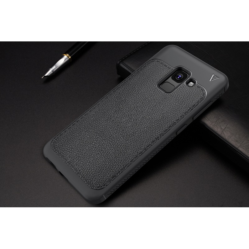 Case Samsung Galaxy A8+2018 IVSO Gentry Series #เคสฝาหลัง TPU ลายผิวเคลือบหนัง PU คุณภาพดีราคาถูก พร้อมส่ง