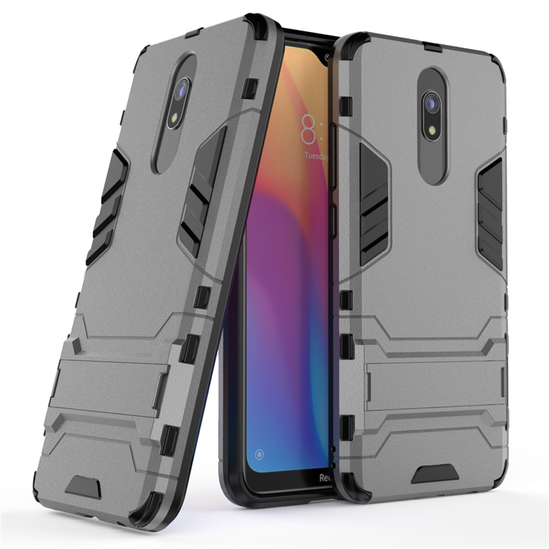 Case Xiaomi Redmi 8A #เคสฝาหลังพลาสติก ไฮบริด TPU + Kickstand