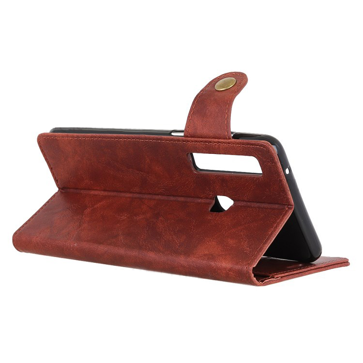 Case Samsung Galaxy A9 (2018) #เคสฝาพับหนัง PU ผิวหนังม้า S-shape Crazy Horse Texture Wallet Leather