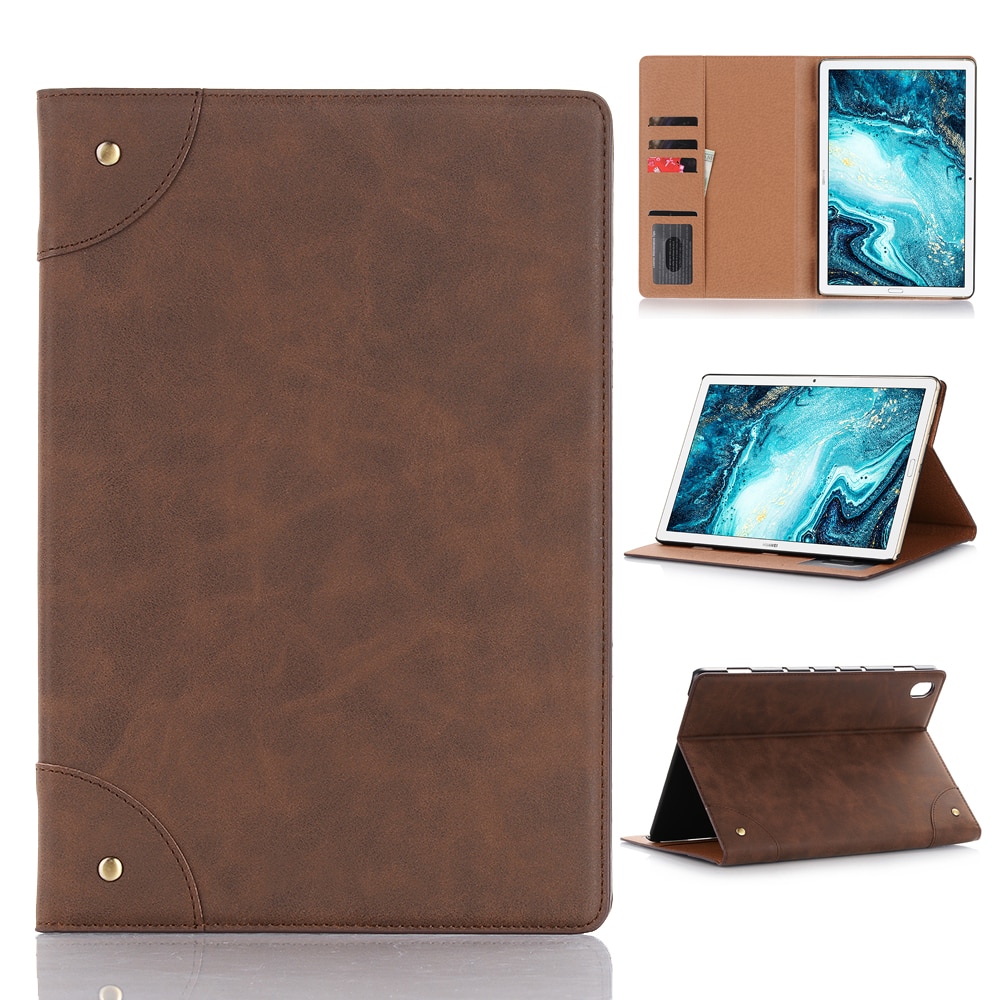 เคส Huawei MediaPad M6 (10.8 นิ้ว) #เคสฝาพับหนัง PU ผิวหนังม้าสไตล์ Retro แบบกระเป๋าสตางค์สมาร์ท Crazy Horse Texture Retro PU Leather