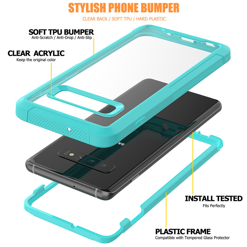 Case Samsung Galaxy S10 #เคสฝาหลังใสขอบกันชนไฮบริด TPU Bumper + PC + Clear Acrylic