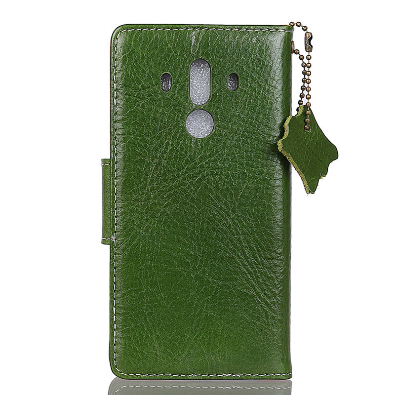 เคส Huawei Mate 10 Pro #เคสสไตล์กระเป๋าสตางค์หนังแท้ Crazy Horse Genuine Leather Wallet