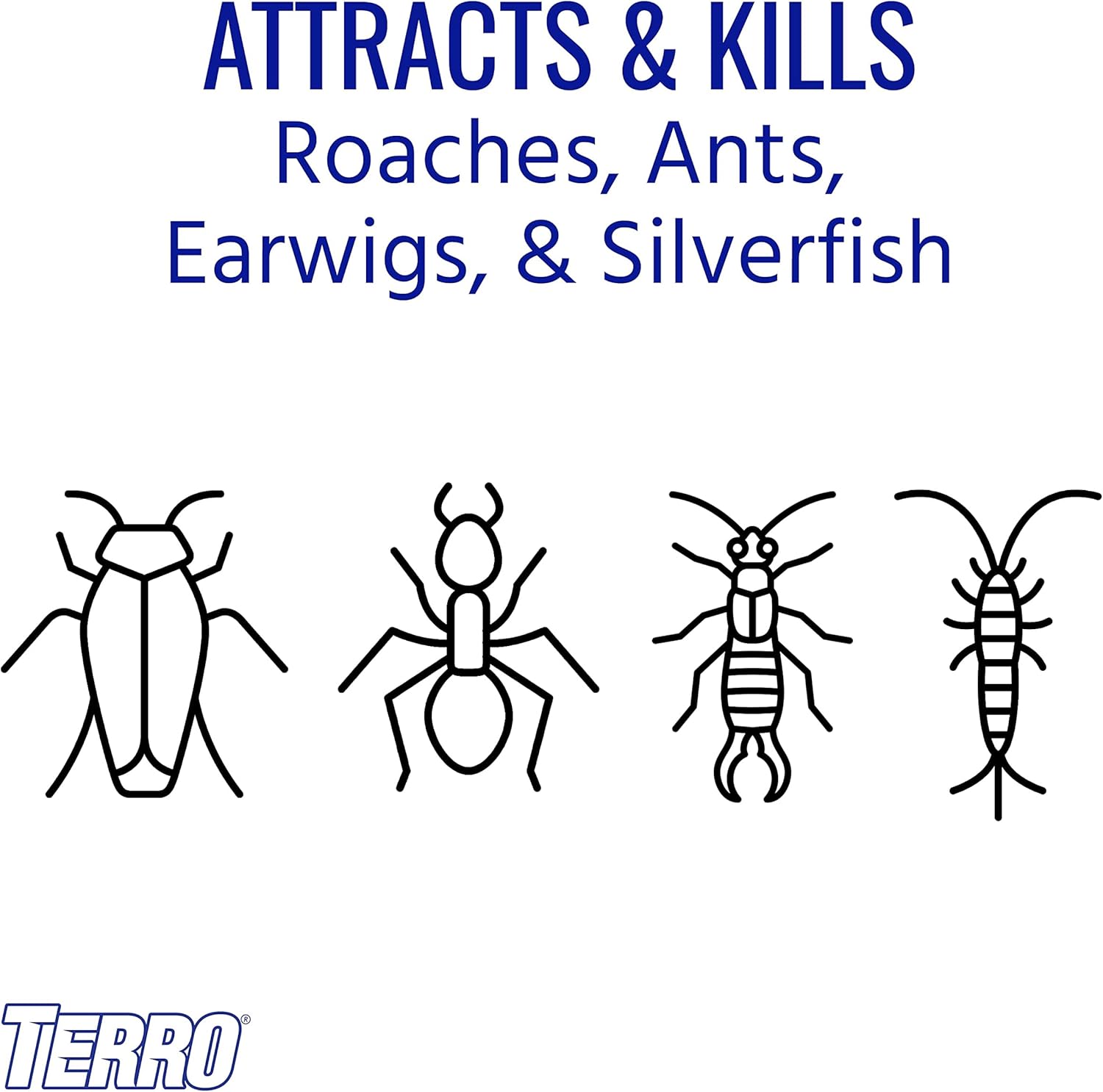 TERRO® T530 Kills Cockroaches, Ants, Earwigs & Silverfish 150 Bait Placements ผลิตภัณฑ์กำจัดมด แมลงสาบ แมลงหวี่