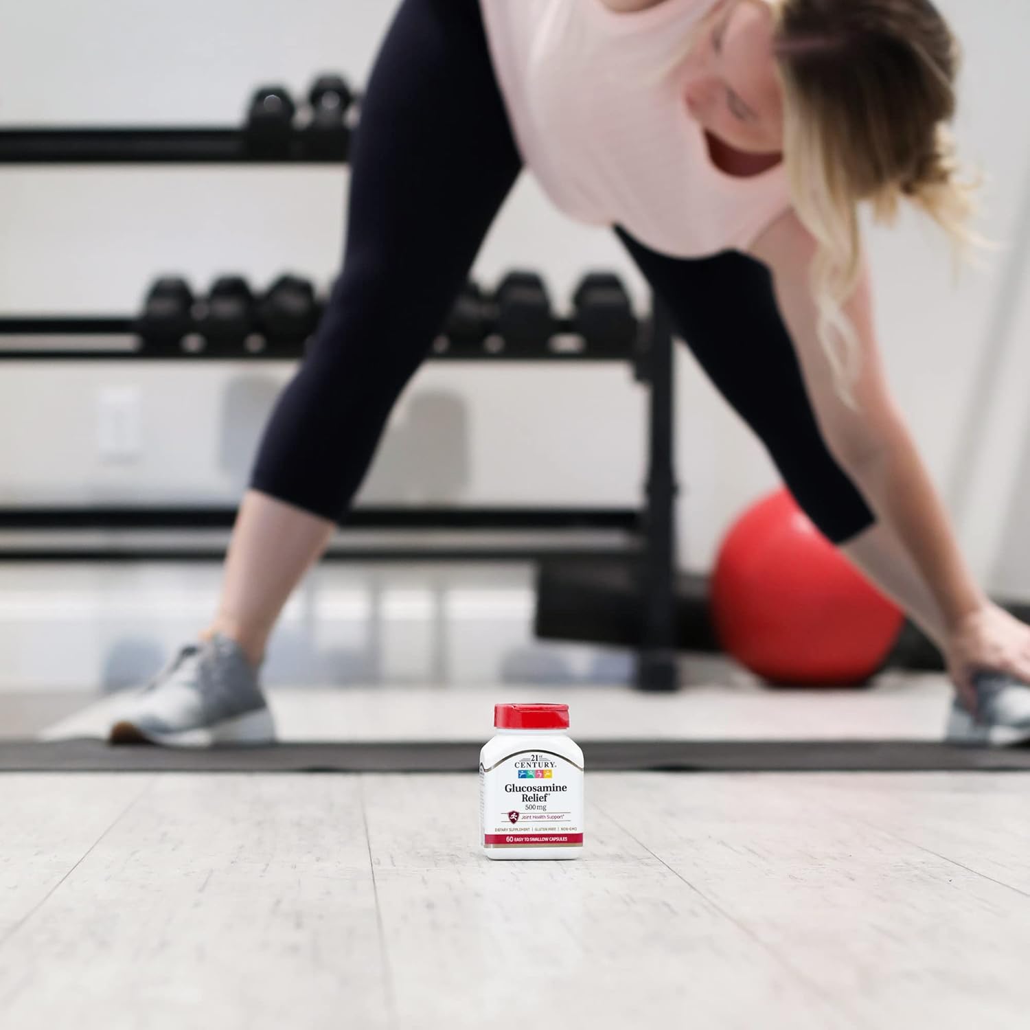 21st Century® Glucosamine Relief 500 mg 60 Capsules Easy Swallow กลูโคซามีน ช่วยบำรุงข้อต่อ ลดการเสื่อมของกระดูกอ่อน เหมาะสำหรับผู้มีอาการปวดข้อ