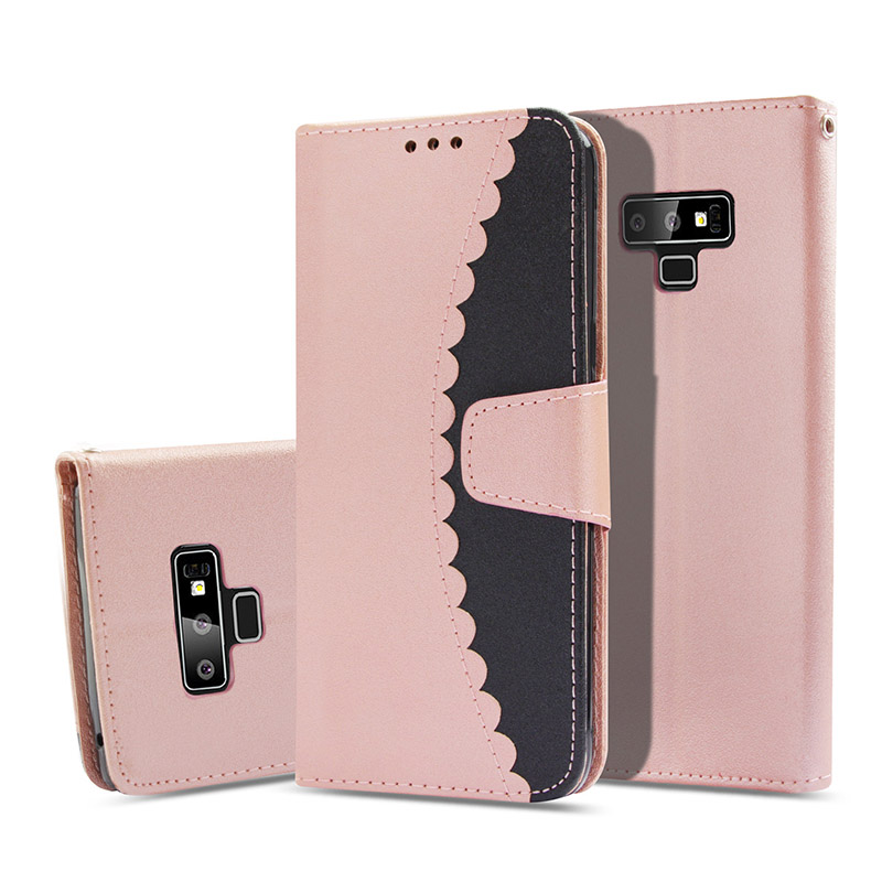 เคส Samsung Galaxy Note 9 #เคสฝาพับแบบกระเป๋าสตางค์สองสี Bi-color Splicing Leather Wallet
