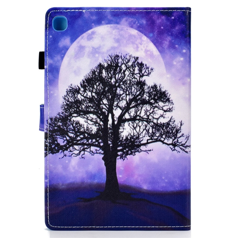 เคส Samsung Galaxy Tab S6 Lite 10.4 SM-P610 P615 P617 #เคสฝาพับหนัง PU พิมพ์ลาย Pattern Printing PU Leather Flip