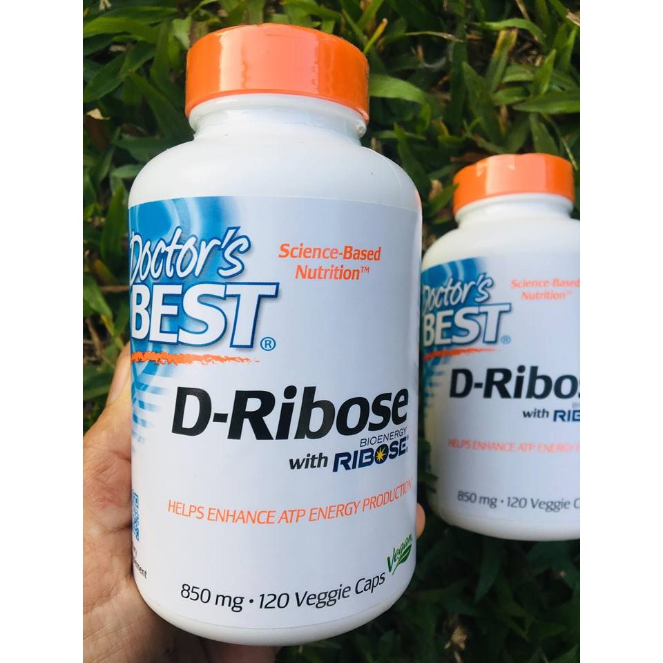 Doctor's Best® D-Ribose 850 mg 120 Veggie Caps ดีไรโบส เพิ่มพลังงานในหัวใจและกล้ามเนื้อ ฟื้นฟูกล้ามเนื้อหลังออกกำลังกาย
