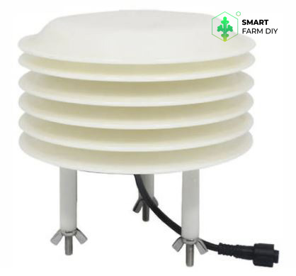 เซนเซอร์วัดอุณหภูมิ ความชื้น แสง และอื่น กลางแจ้งแบบจานมีครีปครอบ RS485