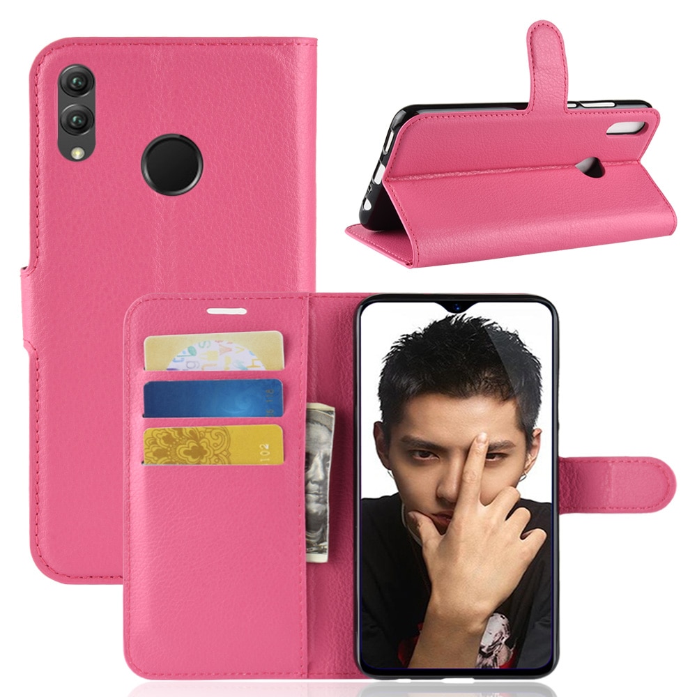 Case Honor 8X #เคสฝาพับสไตล์กระเป๋าสตางค์หนัง PU ผิวลิ้นจี่สีสันสวยงาม