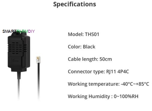 SONOFF THS01 Temp and Humi Sensor RJ11 (Elite)
