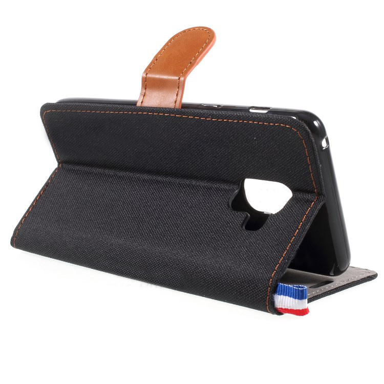 Case Samsung Galaxy J6 (2018) #เคสฝาพับหนัง PU ผิวผ้ายีนส์สไตล์กระเป๋าสตางค์เคสคุณภาพดีราคาถูก