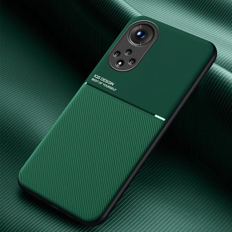 เคส Huawei Nova 9 #เคสแบบฝาหลัง TPU เคลือบหนัง PU สไตล์ธุรกิจที่เรียบง่ายมีแผ่นเหล็กในตัว Minimalist Business Style Leather Coated TPU Built-in metal magnetic plate