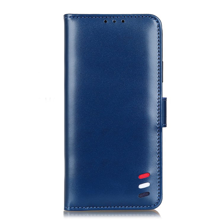 เคส OPPO Reno 6Z 5G #เคสฝาพับแบบกระเป๋าสตางค์หนังแยกปิดแม่เหล็ก Tricolor Strip Auto-absorbed Split Leather Wallet