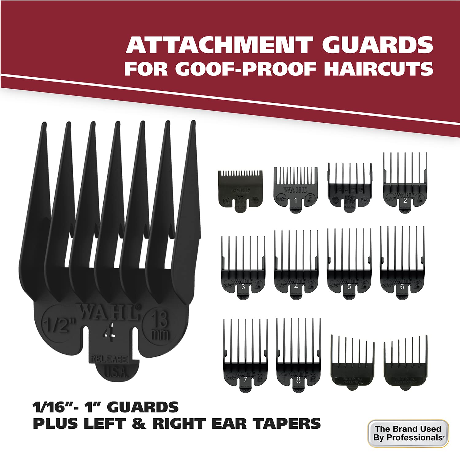 Wahl® Rechargeable Hair Clipper With Guards Kit Model 79434 อุปกรณ์ตัดผม ปัตตาเลี่ยน แบบไร้สาย ชาร์จได้