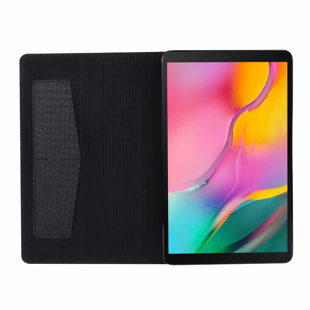 เคส Samsung Galaxy Tab A7 Lite 8.7" (T220,T225) #เคสฝาพับหนัง PU ผิวผ้าพับตั้งได้ Cloth Leather Wallet