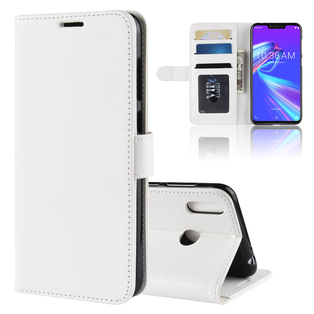 Case Asus Zenfone Max (M2) ZB633KL #เคสฝาพับหนัง PU ผิวหนังม้าสไตล์กระเป๋าสตางค์