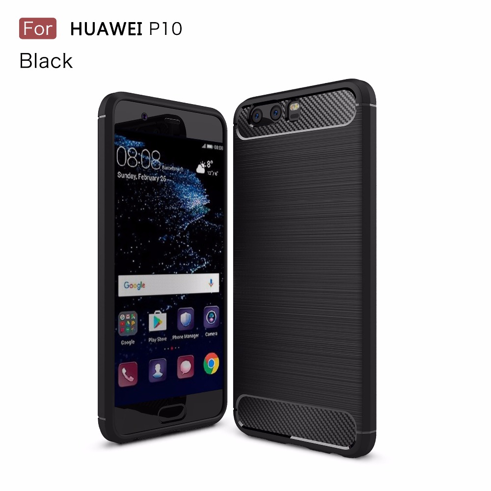 เคส Huawei P10 เคสฝาหลังคาร์บอนไฟเบอร์ TPU
