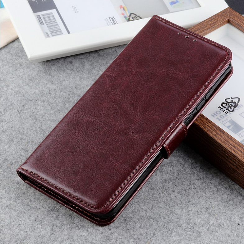เคส Xiaomi Mi 11 #เคสฝาพับหนัง PU แบบกระเป๋าสตางค์ ผิวหนังม้า Crazy Horse PU Leather Wallet