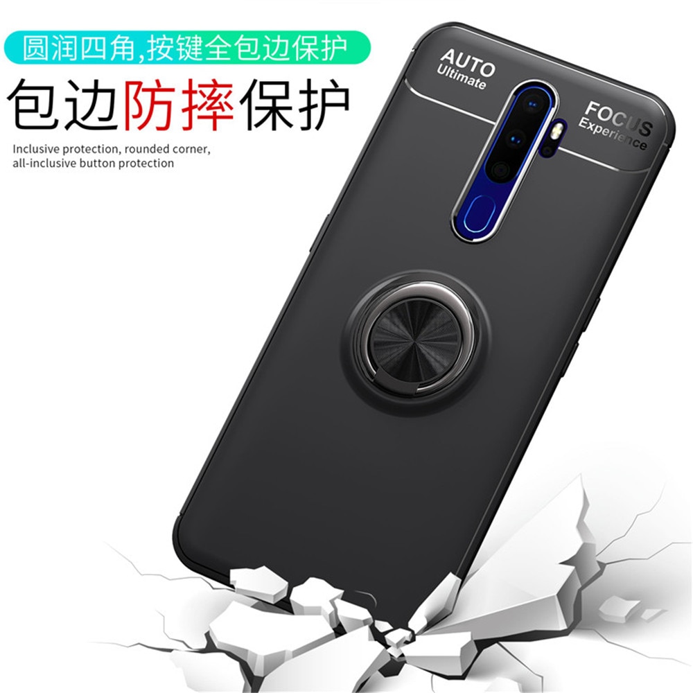 Case OPPO A9 2020 /A5 (2020) #เคสฝาหลัง TPU Finger Ring Kickstand (แผ่นโลหะแบบ Built-in)