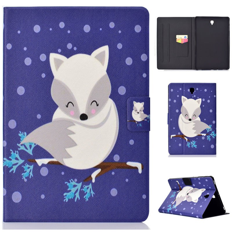 เคส Samsung Galaxy Tab S4 10.5 T830 T835 T837 #เคสฝาพับหนัง PU รูปแบบการพิมพ์ลายน่ารักๆมีช่องใส่การ์ด