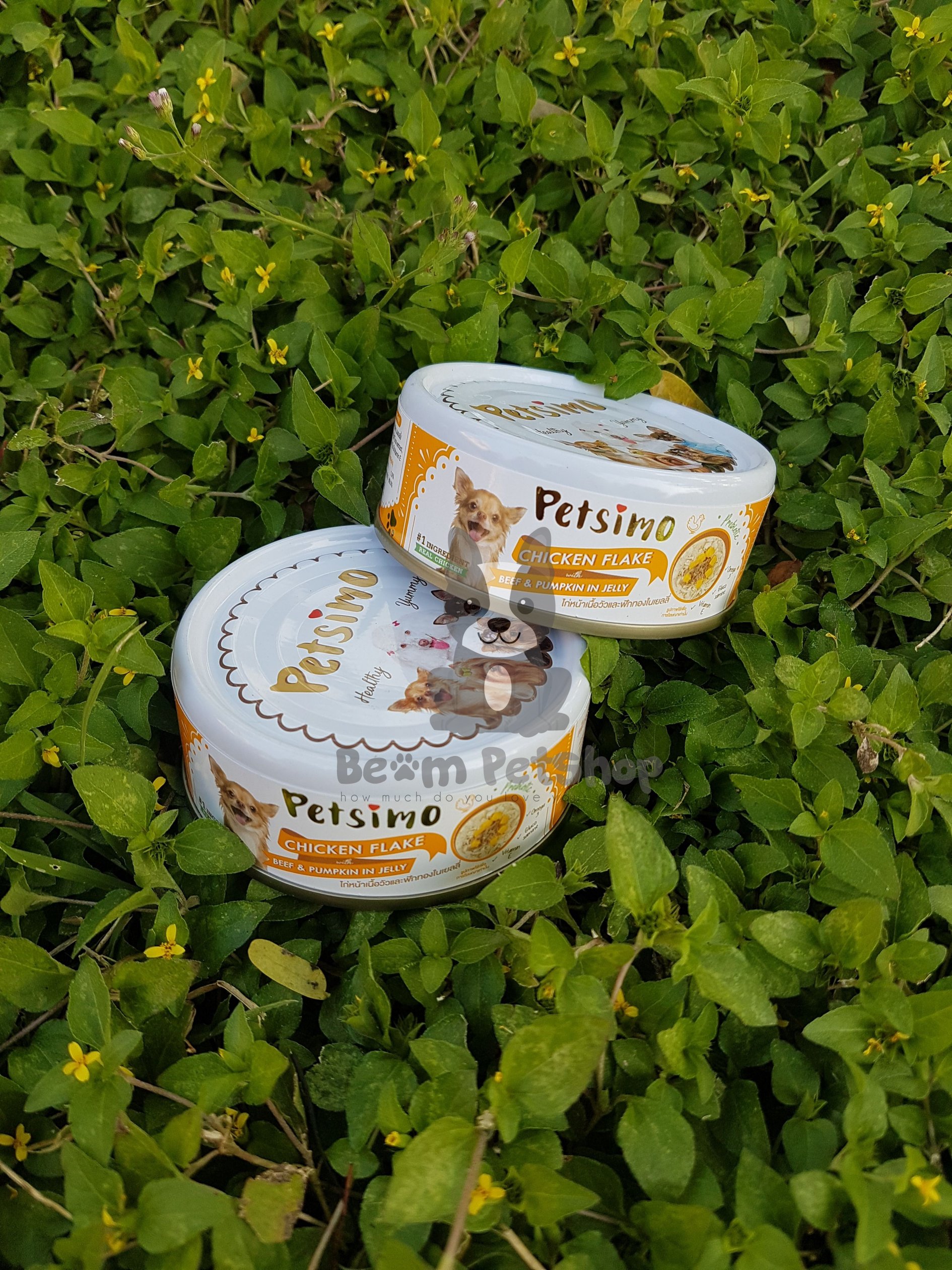 Petsimo รสไก่หน้าเนื้อวัวและฟักทองในเยลลี่ 85g