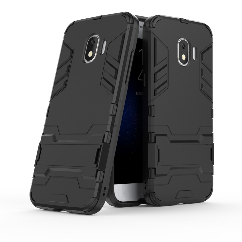 เคส Samsung Galaxy J2 Pro 2018 #เคสฝาหลังพลาสติก ไฮบริด TPU + Kickstand