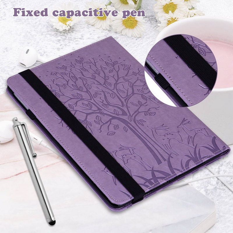 เคส Samsung Galaxy Tab A7 10.4" 2020 (T500,T505,T507) #เคสฝาพับหนัง PU ลายต้นไม้ Life Tree Print Leather Stand Smart Case Cove