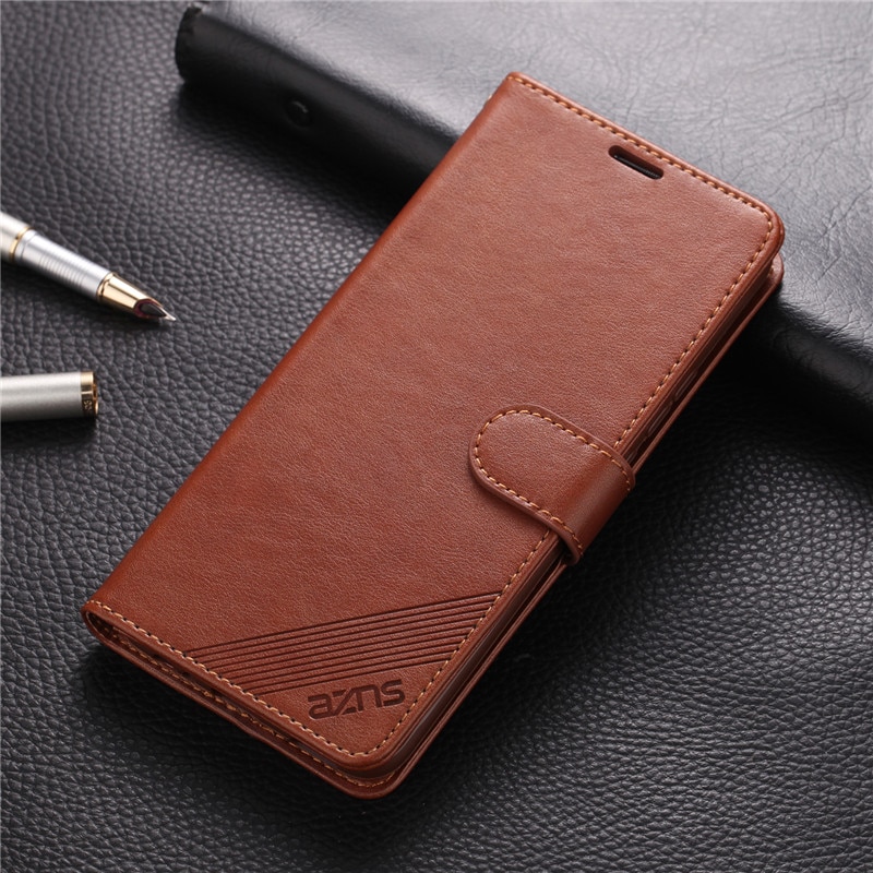 Case Huawei P40 #เคสฝาพับหนัง PU มีช่องใส่บัตร AZNS Wallet Leather Stand Phone Cover