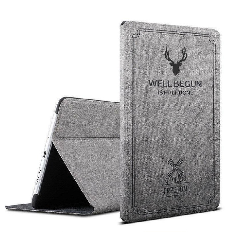 Case Huawei MatePad Pro 10.8 นิ้ว(2019) #เคสฝาพับหนัง PU แบบสมาร์ท Imprint Deer and Quote Flip