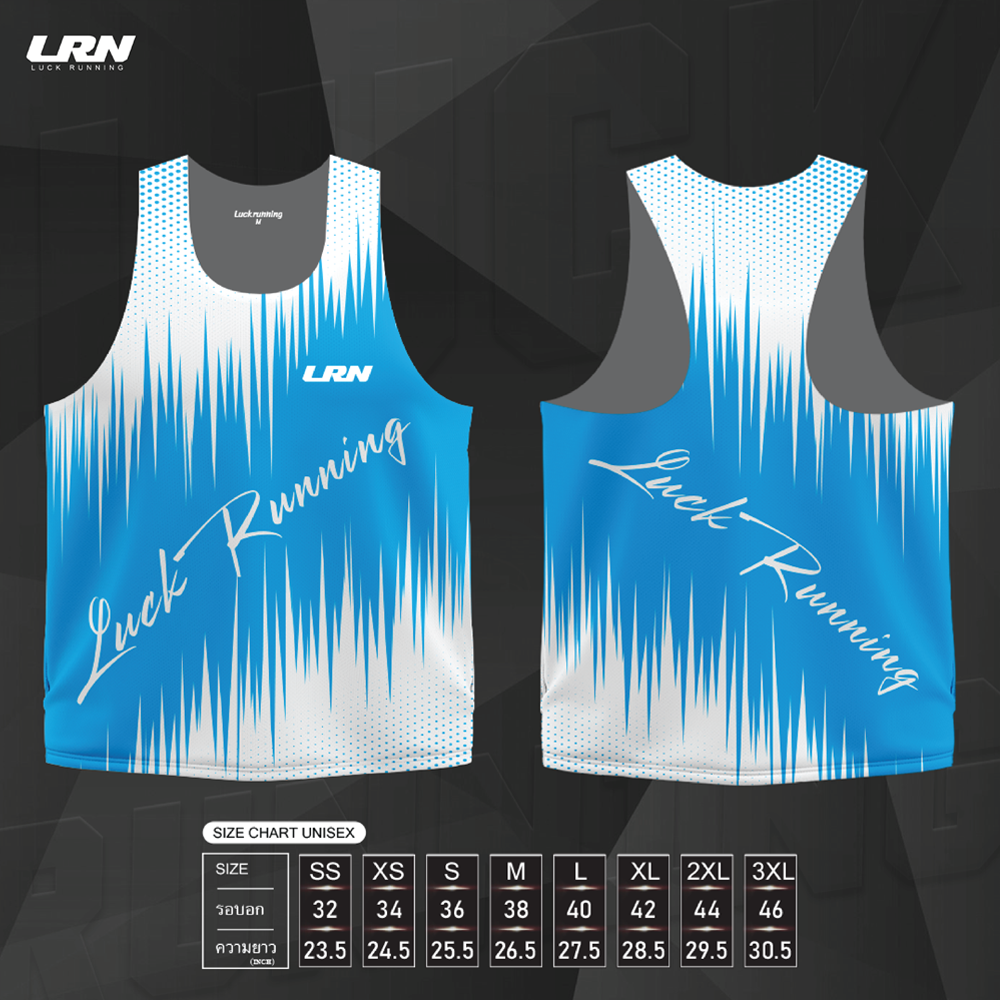 เสื้อวิ่งพิมพ์ลาย LRN Collection 02 เนื้อผ้า Micro Mesh สำหรับวิ่งมาราธอน (MM07)