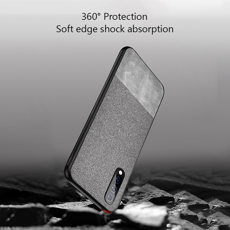 Case Huawei Y9s #เคสฝาหลังรูปแบบ Cloth Texture PU Leather + TPU