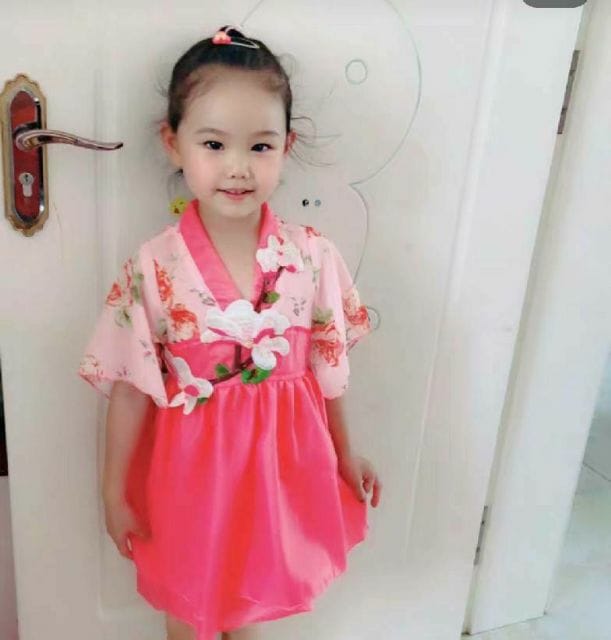 กี่เพ้ากิโมโนโทนชมพู เด็กหญิง