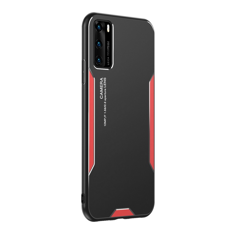 Case Huawei P40 Pro #เคสฝาหลังไฮบริด Metal +TPU Shockproof metal back plate Phone Back Cover