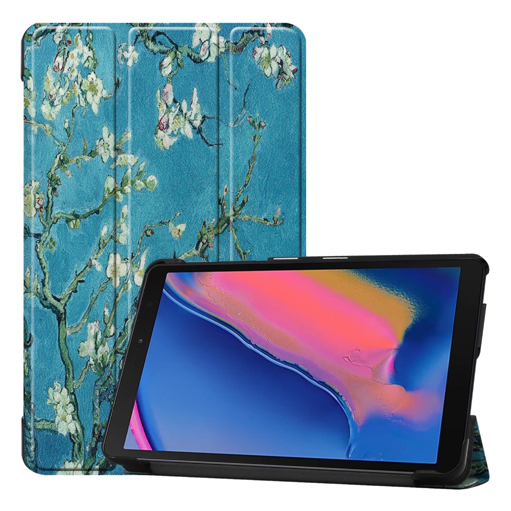 เคส Huawei MediaPad M6 8.4 #เคสฝาพับหนัง PU พิมพ์ลาย Patterned Tri-fold Stand Leather Smart Case