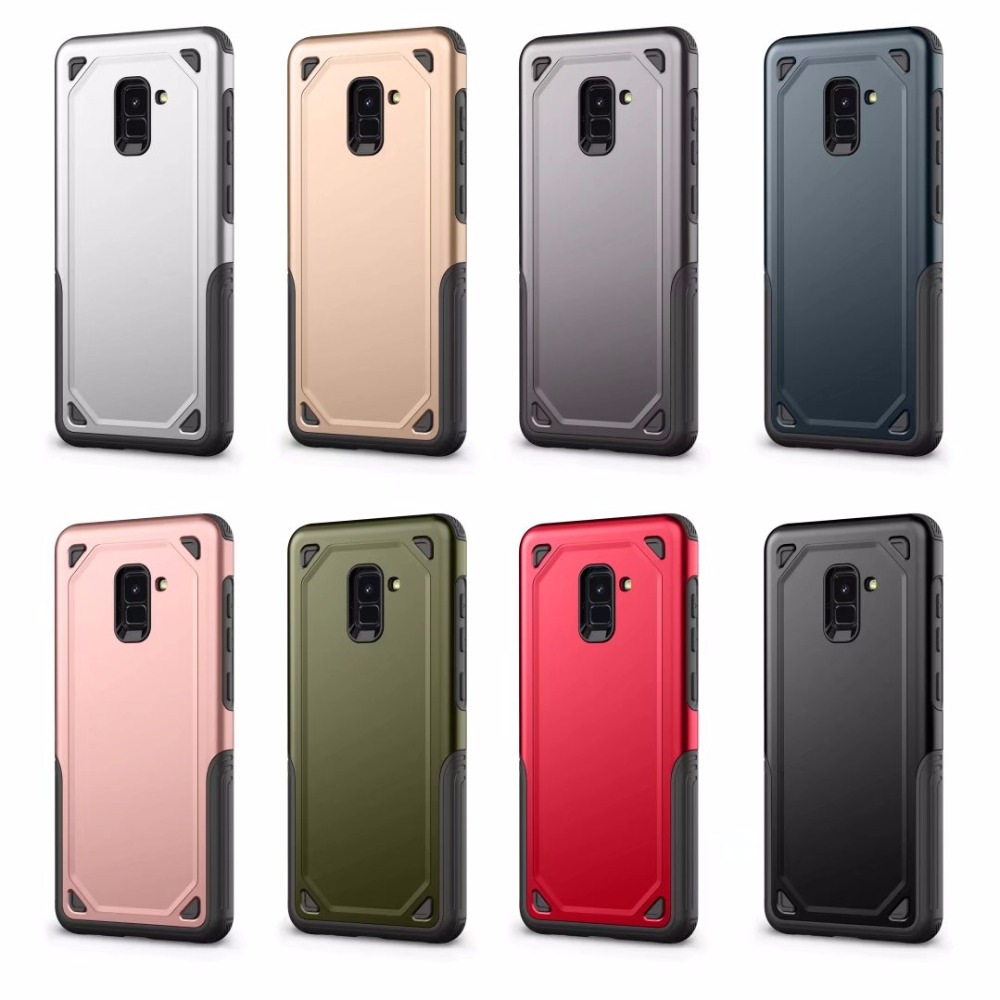 Case Samsung Galaxy A8+ 2018 #เคสฝาหลัง Hybrid พลาสติก + TPU หุ้มเกราะกันกระแทกทนทานสวยงามทันสมัย พร้อมส่ง