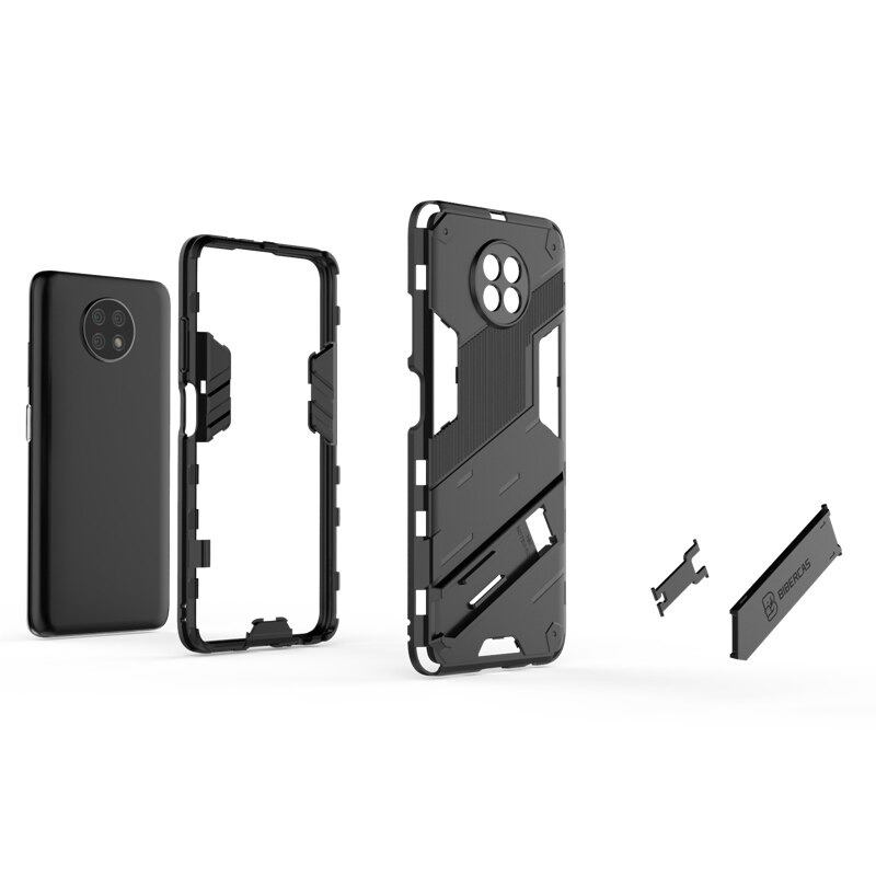 เคส Redmi Note 9T 5G #เคสฝาหลังพลาสติก ไฮบริด TPU + Kickstand