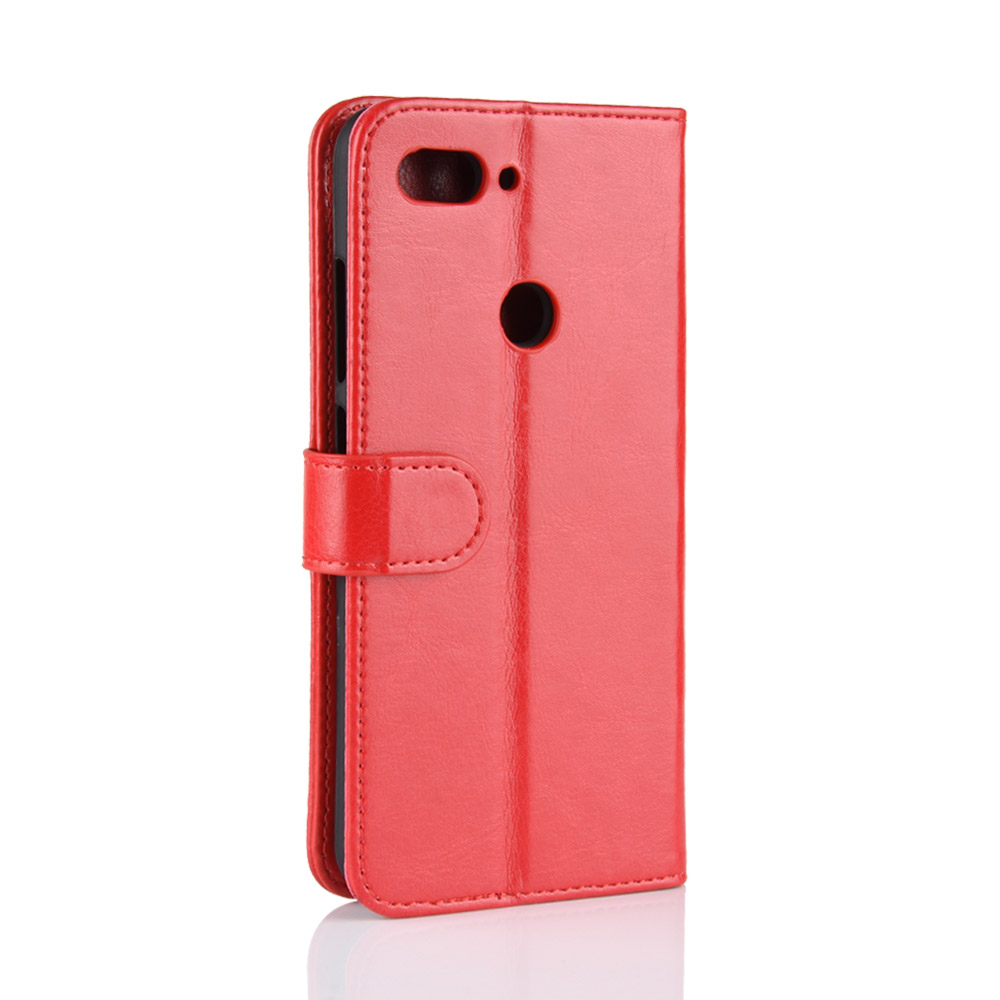 Case Xiaomi Mi 8 Lite #เคสฝาพับหนัง PU ผิวหนังม้าสไตล์กระเป๋าสตางค์ราคาเบาๆสบายกระเป๋า
