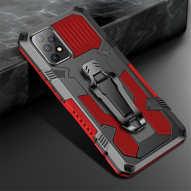 เคส Samsung Galaxy A32 5G#เคสฝาหลังกันกระแทกมีคลิบหนีบ ไฮบริด พลาสติก+TPU Heavy Duty Rugged Hybrid