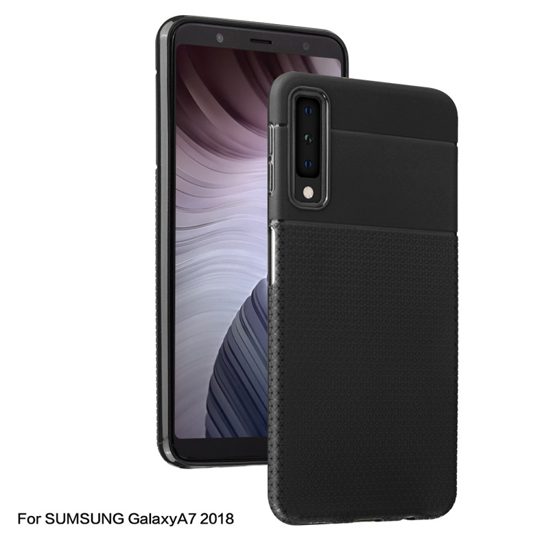 Case Samsung Galaxy A7 (2018) #เคสฝาหลังฝาหลัง TPU นิ่มผิวกันลื่นยืดหยุ่นทนทาน