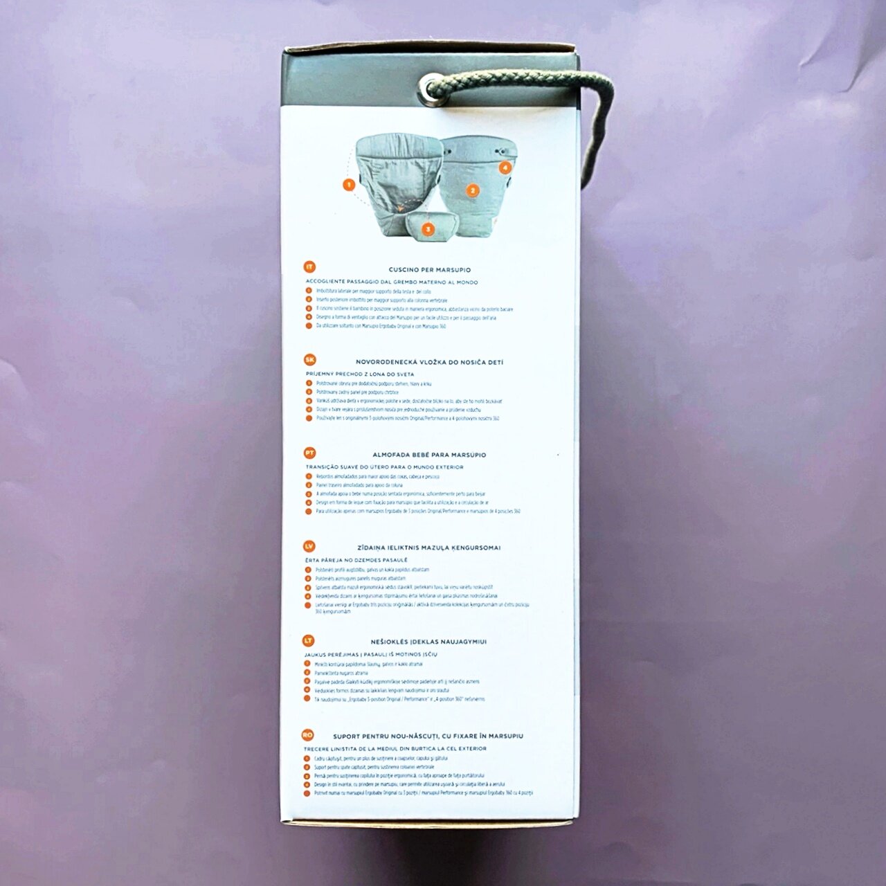 Ergobaby® Easy Snug Infant Insert for Baby Carrier Ultimate Comfort and Support 3.2-5.5 kg เบาะรองนั่งสำหรับทารก เป้อุ้มเด็ก เบาะเสริม รองรับน้ำหนัก 3.2-5.5 กิโลกรัม