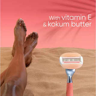Gillette® Venus Miami Sunset Comfortglide Women's Razor and Refills ยิลเลตต์ วีนัส ชุดมีดโกน สำหรับผู้หญิง รีฟิล