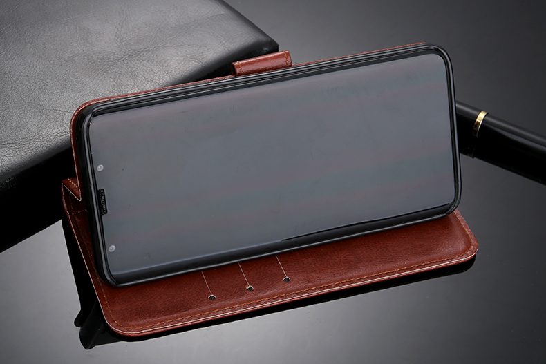 Case Samsung Galaxy C9 Pro #เคสฝาพับแบบกระเป๋าสตางค์หนัง PU ผิวหนังม้า Crazy Horse