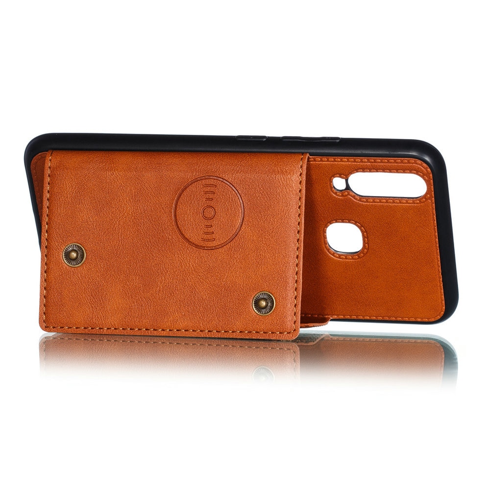 Case vivo Y17 #เคสฝาหลัง TPU เคลือบหนัง PU มีที่เก็บบัตร PU Leather Coated TPU Card Holder Magnetic Kickstand